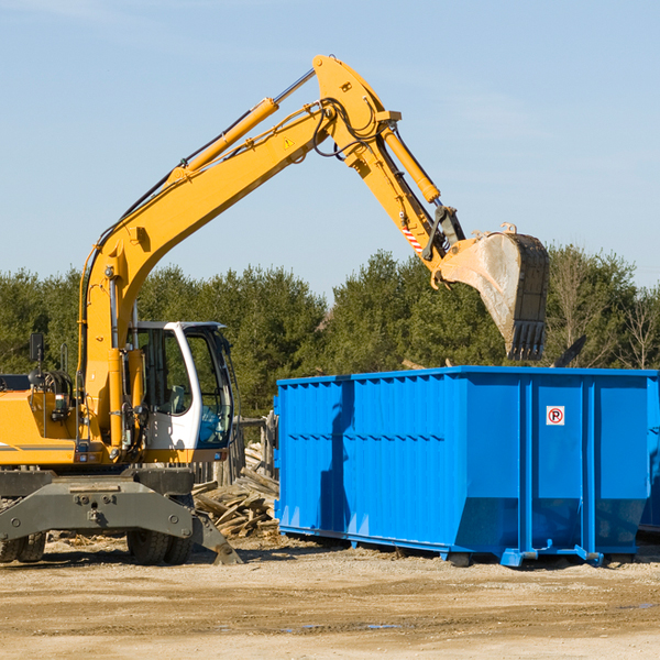 are there any restrictions on where a residential dumpster can be placed in Brooks MI